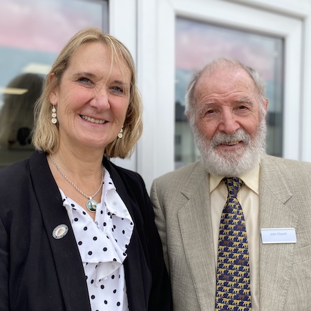 Dr Claire Guest and John Church